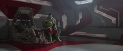Hulk on his Bed