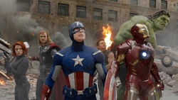 Captain America leading the 