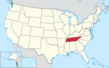 Map of Tennessee