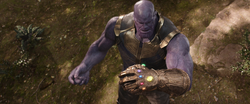 Thanos completes the Infnity Gauntlet