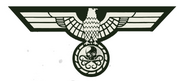 HYDRA's version of the Hoheitszeichen or Wehrmachtsadler, worn on uniform blouses of HYDRA's troops stationed in Castle Zemo. Also imprinted on the Zola Bot.