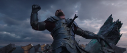 Skurge is finally killed by 's necrosword