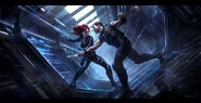 Andyparkart-the-avengers-black-widow-vs-hawkeye