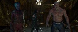 Drax witnesses the drilling of 's planet
