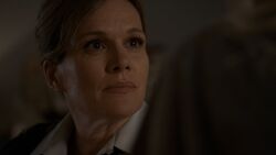 Hale explaining her mission to 