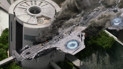 A  destroying the Triskelion