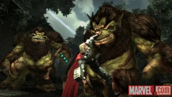 Thor defeats several 