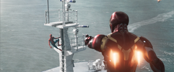 Iron Man spots Spider-Man (Staten Island Ferry - Homecoming)