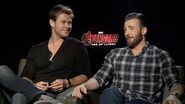 Chris Hemsworth and Chris Evans on Marvel’s “Avengers Age of Ultron”