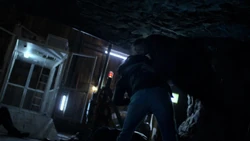 Jones fighting against a  ninja