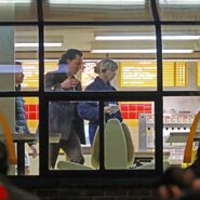 Loki and Sylvie inside McDonalds (BTS)