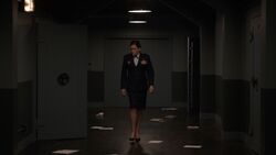 Hale returning inside her  base