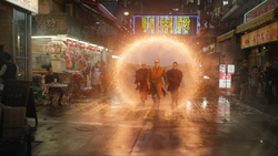 Kaecilius arrives at the Hong Kong Sanctum