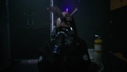 Rodriguez being infected by a 
