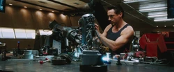 Tony Stark builds Mark II