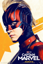 Captain Marvel - Póster con máscara Carol Danvers