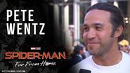 Pete Wentz wants to know what happens in Spider-Man Far From Home LIVE from the red carpet