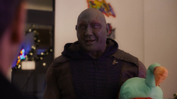 Drax breaking into 's house