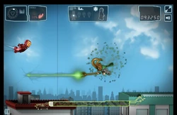 Loki attempts to blast 