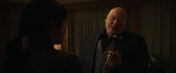 Fisk holding the hammer