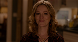 Lang during a family dinner with 