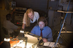 Nelson and  watching the truck