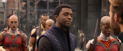 T'Challa se saluda con Rogers