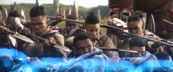 Wakanda Kingsguards shooting at Outriders