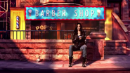 Jessica Jones at Pop's Barber Shop