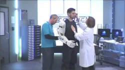 The arm of the HazTech Exoskeleton prototype