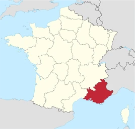 Map of Provence-Alpes-Côte d'Azur