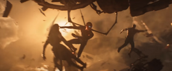 Iron Spider Saving the Guardians