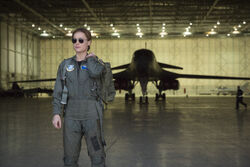 Danvers as a test pilot for 