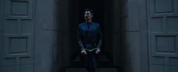 Doctor Strange in handcuffs