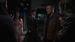 Coulson briefs the team on what he knows