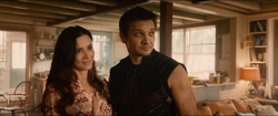 Laura Barton and Clint Barton at their homestead