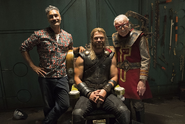 Thor, Waititi and Stan Lee BTS