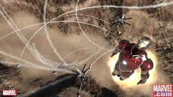 Iron Man Escaping Helicopters