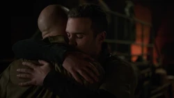 Fitz hugs Enoch