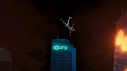  falls through the air