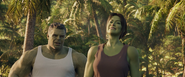 Hulk looking at She-Hulk