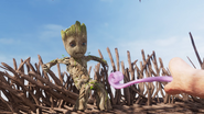 Baby Groot licked