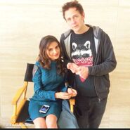 Mikaela Hoover with director James Gunn