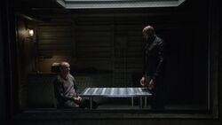 Sarge is interrogated by 