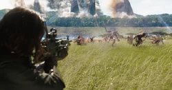 Barnes furiously shooting at the 