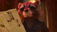 Rocket Raccoon wearing glasses