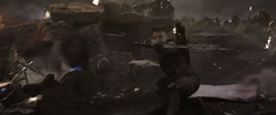 Hawkeye using wristbow