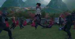 Xu fights against the  agents