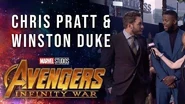 Chris Pratt and Winston Duke Live at the Avengers Infinity War Premiere