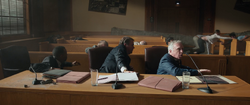 Holliway witnessing  fight  in the courtroom